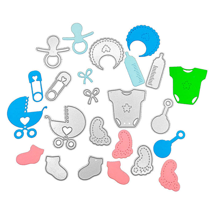 Baby Essentials Scrapbooking Cutting Die by Wizardi QJ90