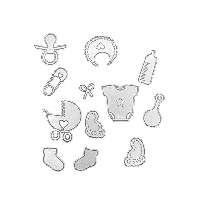 Baby Essentials Scrapbooking Cutting Die by Wizardi QJ90