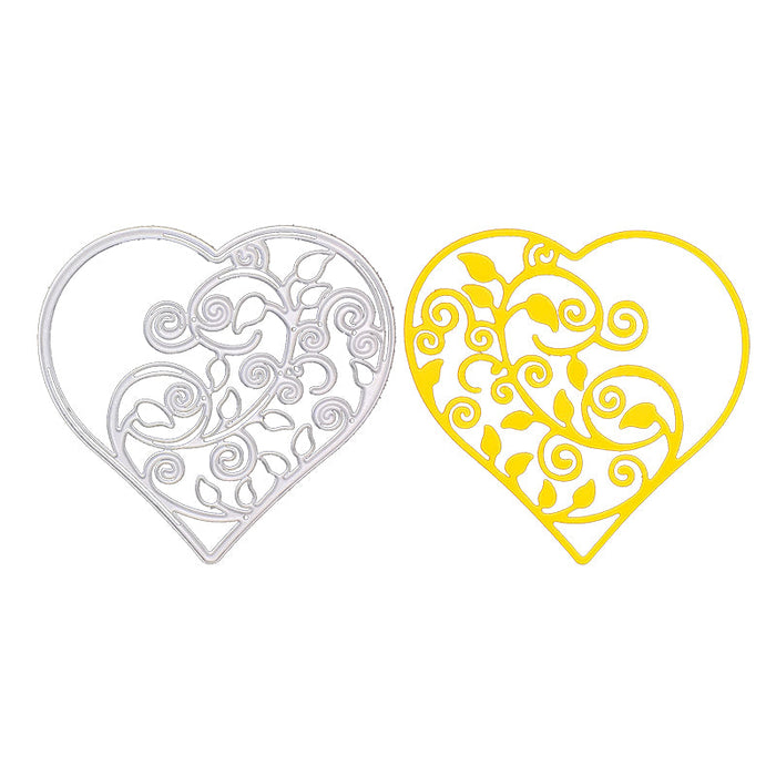 Floral Heart Scrapbooking Cutting Die by Wizardi QJ38