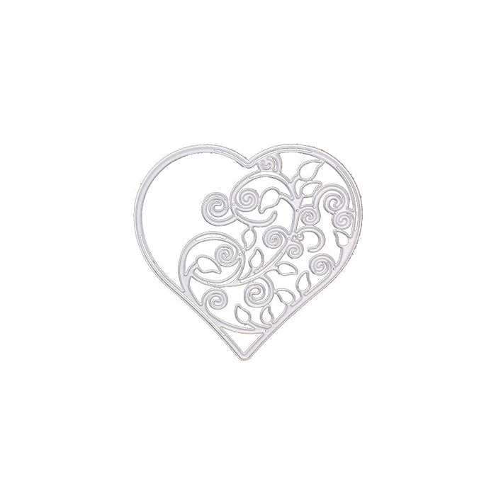 Floral Heart Scrapbooking Cutting Die by Wizardi QJ38