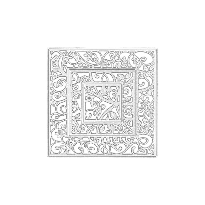 Ornamental Square Frame Scrapbooking Cutting Die by Wizardi QJ94