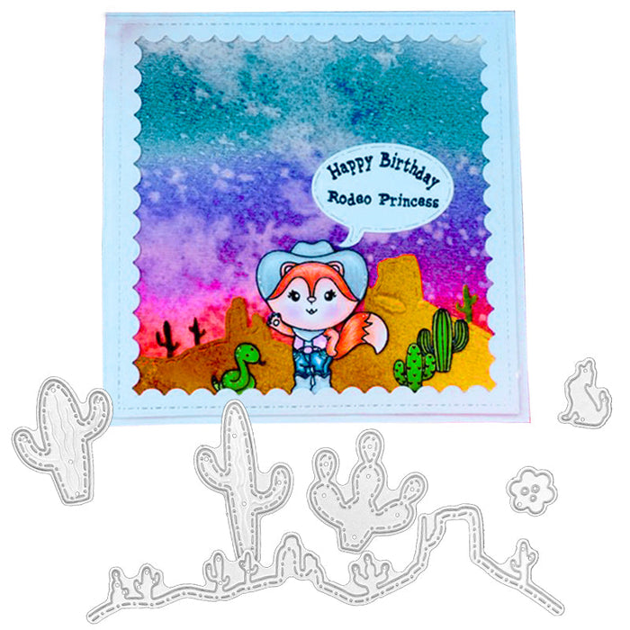 Cactus Border Scrapbooking Carbon Steel Cutting Die QJ81