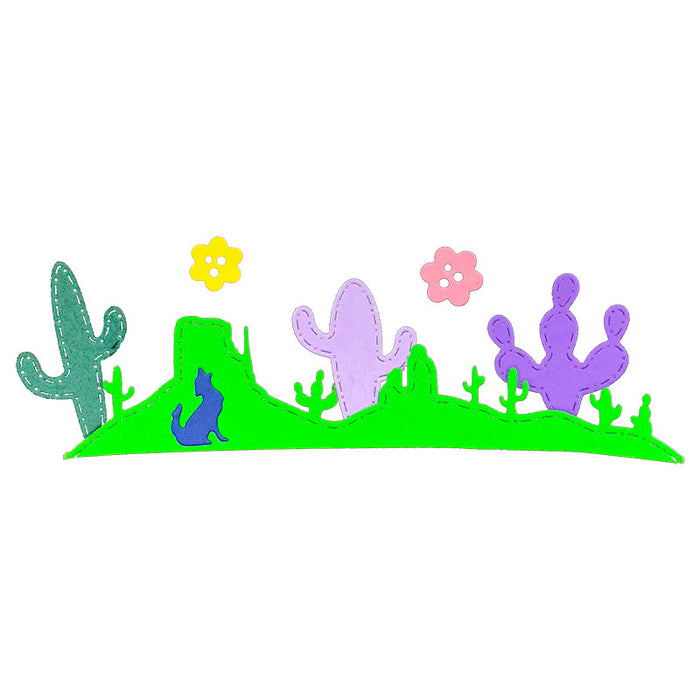 Cactus Border Scrapbooking Carbon Steel Cutting Die QJ81