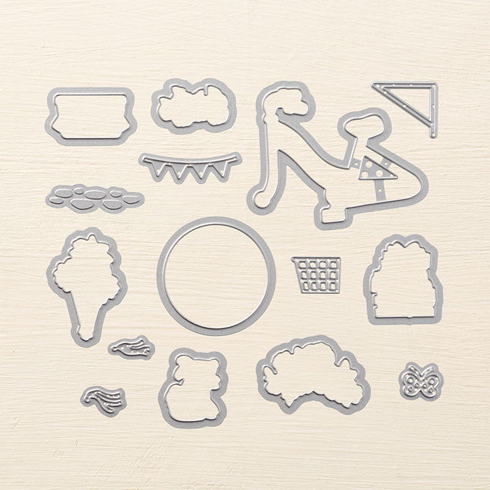 Vintage Bicycle Clear Stamp & Metal Die Set QS09