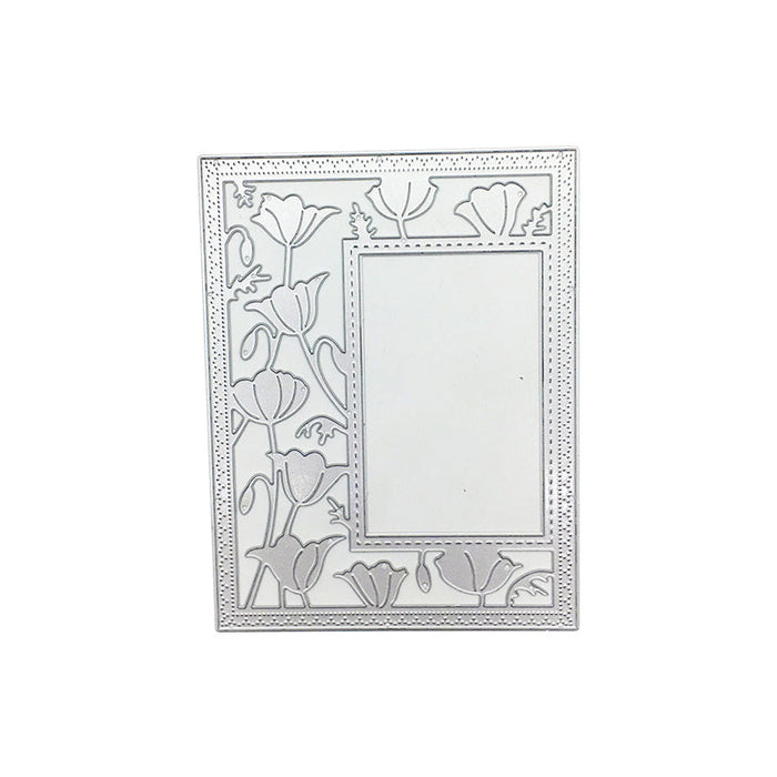 Floral Frame Scrapbooking Cutting Die by Wizardi QJ24