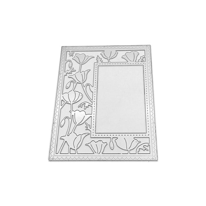 Floral Frame Scrapbooking Cutting Die by Wizardi QJ24