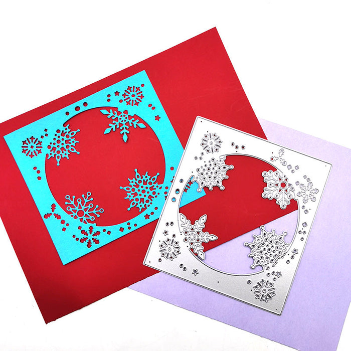 Snowflake Frame Scrapbooking Cutting Die by Wizardi QJ58