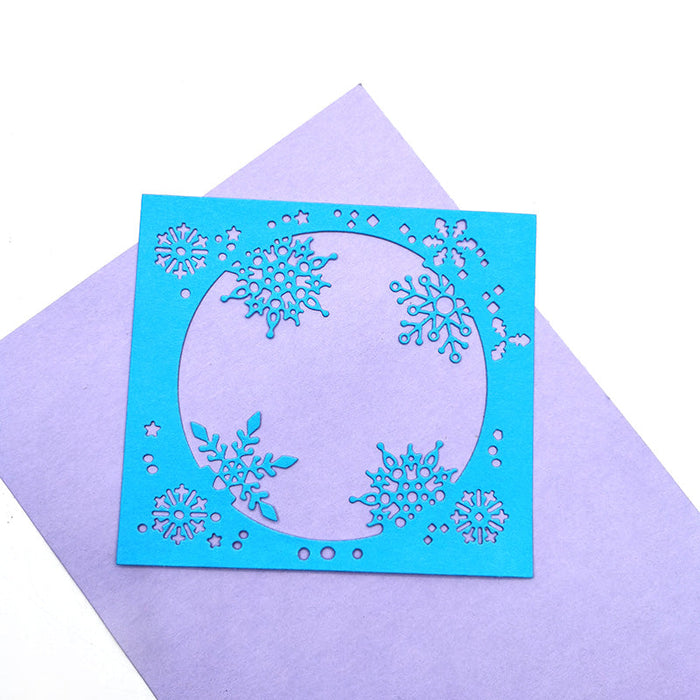Snowflake Frame Scrapbooking Cutting Die by Wizardi QJ58