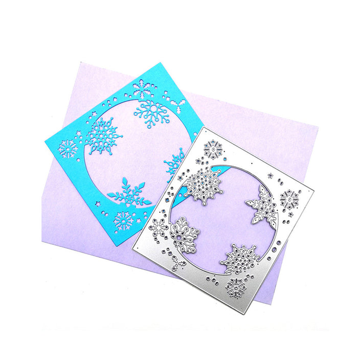 Snowflake Frame Scrapbooking Cutting Die by Wizardi QJ58