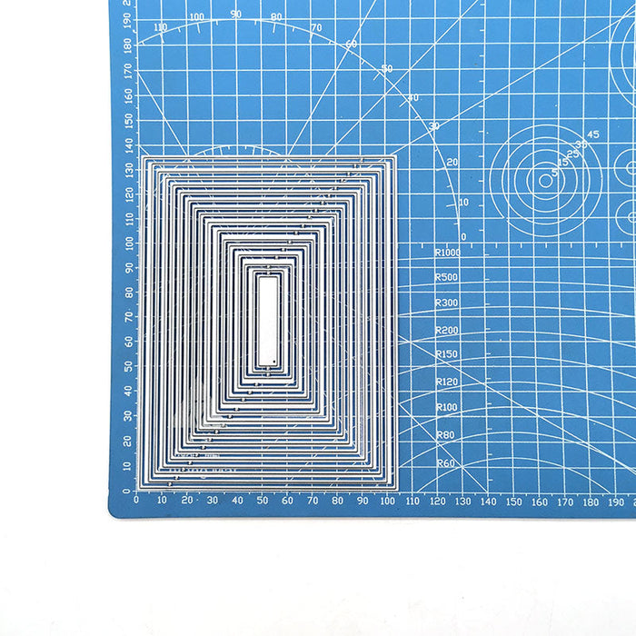 Nested Rectangles Scrapbooking Cutting Die by Wizardi QJ61