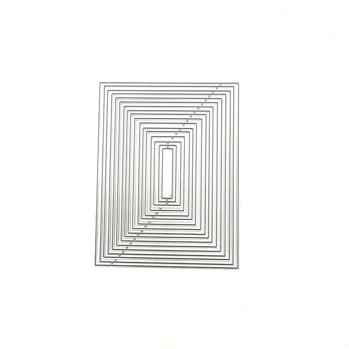 Nested Rectangles Scrapbooking Cutting Die by Wizardi QJ61