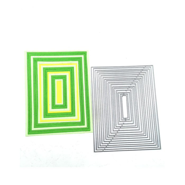 Nested Rectangles Scrapbooking Cutting Die by Wizardi QJ61