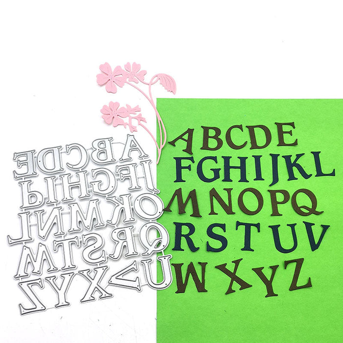 Uppercase Alphabet Scrapbooking Cutting Die by Wizardi QJ35