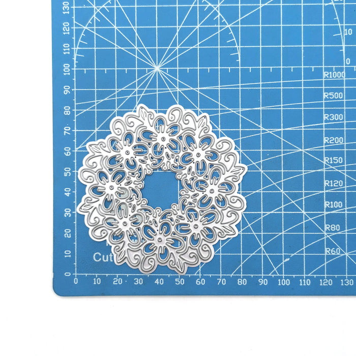 Round Floral Frame Scrapbooking Cutting Die by Wizardi QJ37