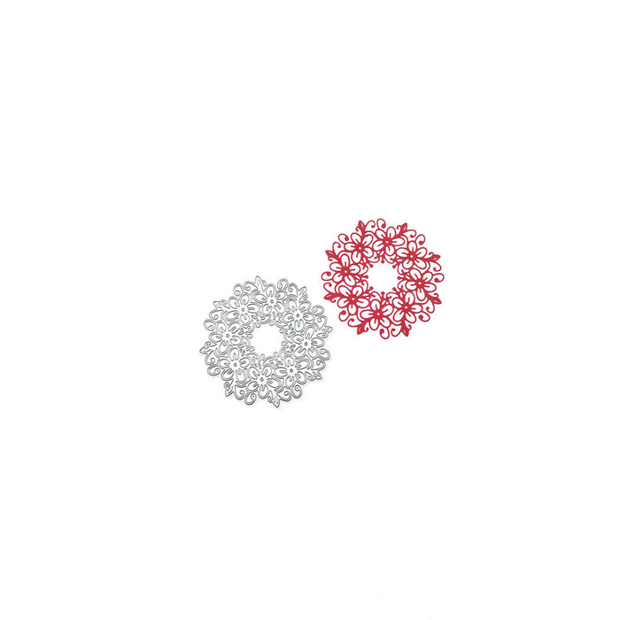 Round Floral Frame Scrapbooking Cutting Die by Wizardi QJ37