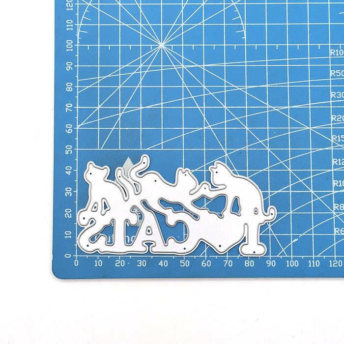 I Love Cats Scrapbooking Cutting Die by Wizardi QJ95