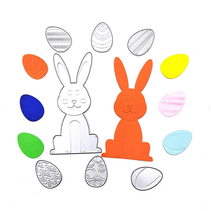 Easter Eggs Bunny Scrapbooking Cutting Die by Wizardi QJ115