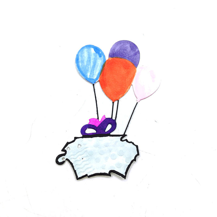 Birthday Balloons Scrapbooking Cutting Die by Wizardi QJ54