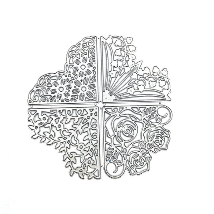 Floral Frame Scrapbooking Cutting Die by Wizardi QJ78
