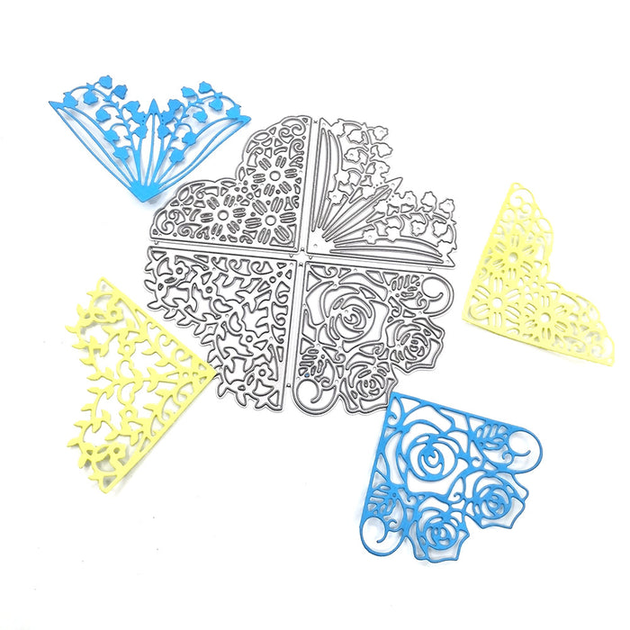 Floral Frame Scrapbooking Cutting Die by Wizardi QJ78