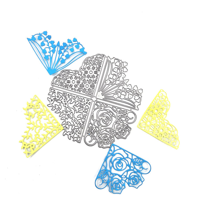 Floral Frame Scrapbooking Cutting Die by Wizardi QJ78