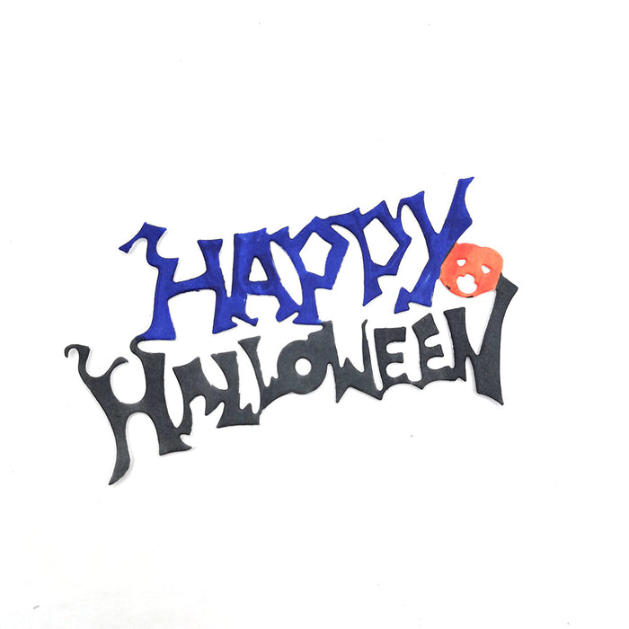 Happy Halloween Scrapbooking Cutting Die by Wizardi QJ40