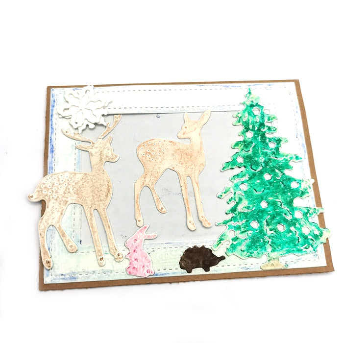 Winter Reindeer Scrapbooking Cutting Die by Wizardi QJ79