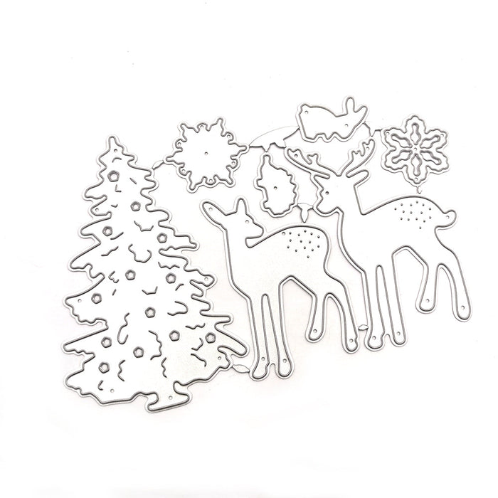 Winter Reindeer Scrapbooking Cutting Die by Wizardi QJ79