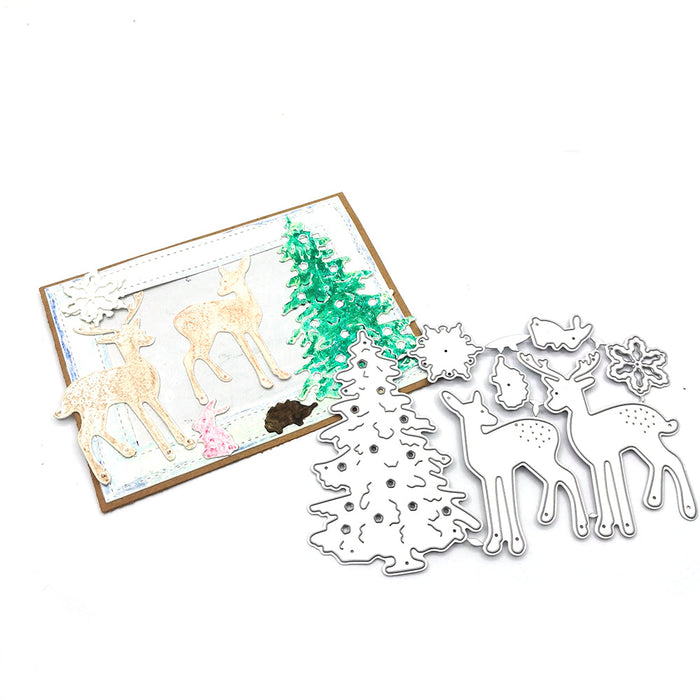 Winter Reindeer Scrapbooking Cutting Die by Wizardi QJ79