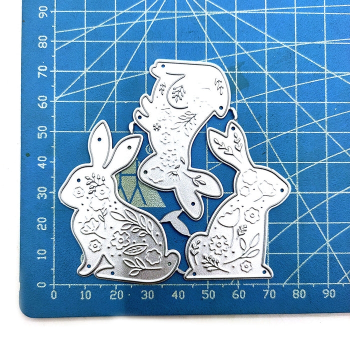 Rabbits Scrapbooking Cutting Die by Wizardi QJ39