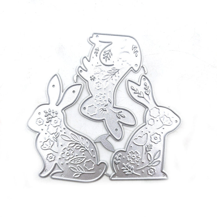 Rabbits Scrapbooking Cutting Die by Wizardi QJ39
