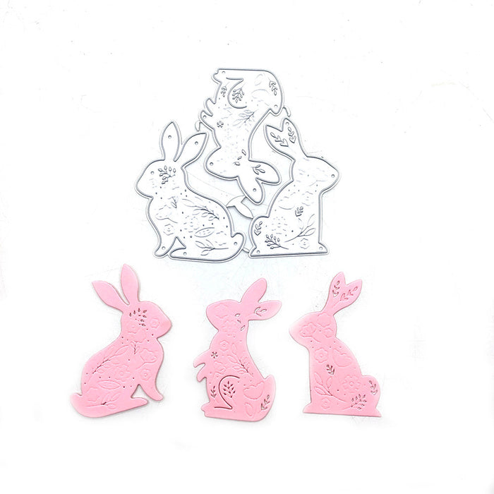Rabbits Scrapbooking Cutting Die by Wizardi QJ39