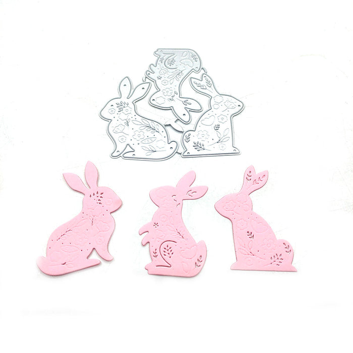 Rabbits Scrapbooking Cutting Die by Wizardi QJ39
