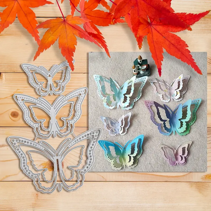 Butterflies Scrapbooking Cutting Die by Wizardi QJ103