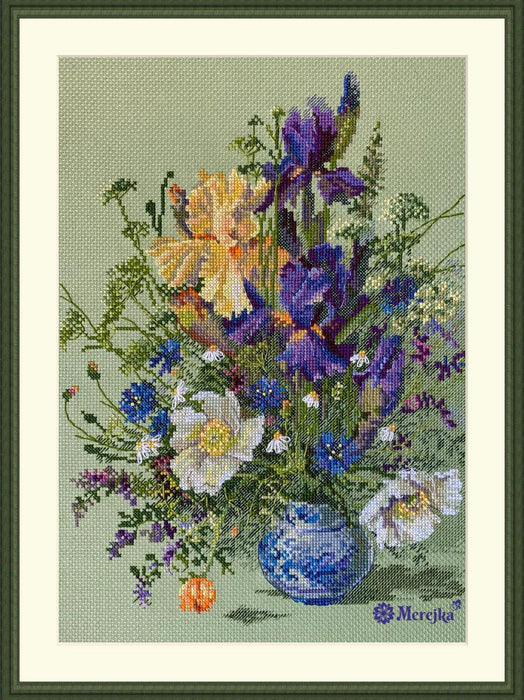 Irises and Wildflowers K-249 Counted Cross-Stitch Kit