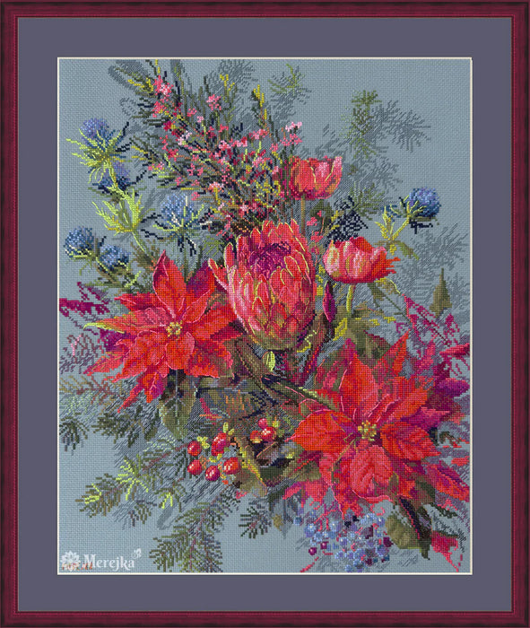 Christmas Arrangement K-272 Counted Cross-Stitch Kit