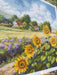 The Way Home K-273 Counted Cross-Stitch Kit landscape with Sunflowers and a Village