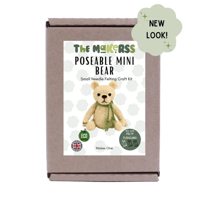 Felting Kit - Poseable Mini Bear Small Kit