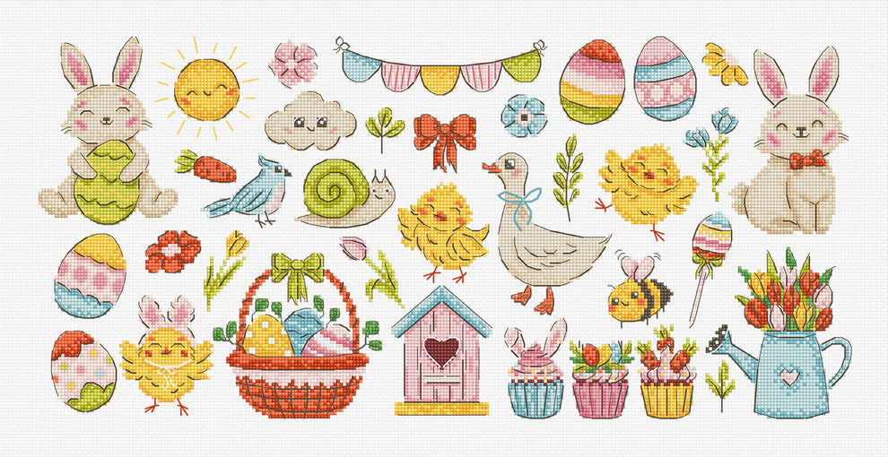 Easter Sampler L9980 Counted Cross Stitch Kit