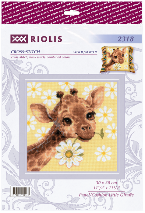 Panel/Cushion Little Giraffe R2318 Counted Cross Stitch Kit