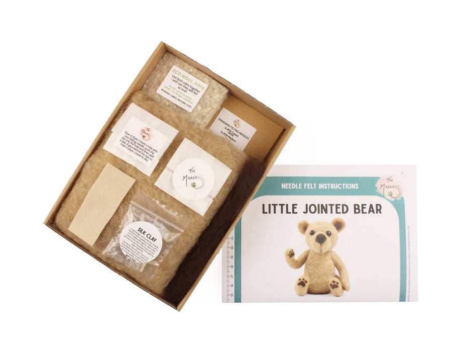 Felting Kit - Little Jointed Bear Needle Felt Kit