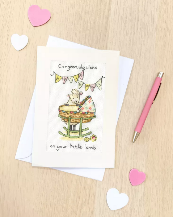 Greeting Card - Little Lamb XGC67 Counted Cross Stitch Kit