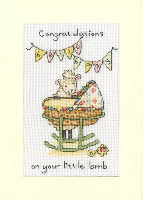 Greeting Card - Little Lamb XGC67 Counted Cross Stitch Kit