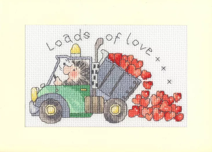 Greeting Card - Loads of Love XGC64 Counted Cross Stitch Kit