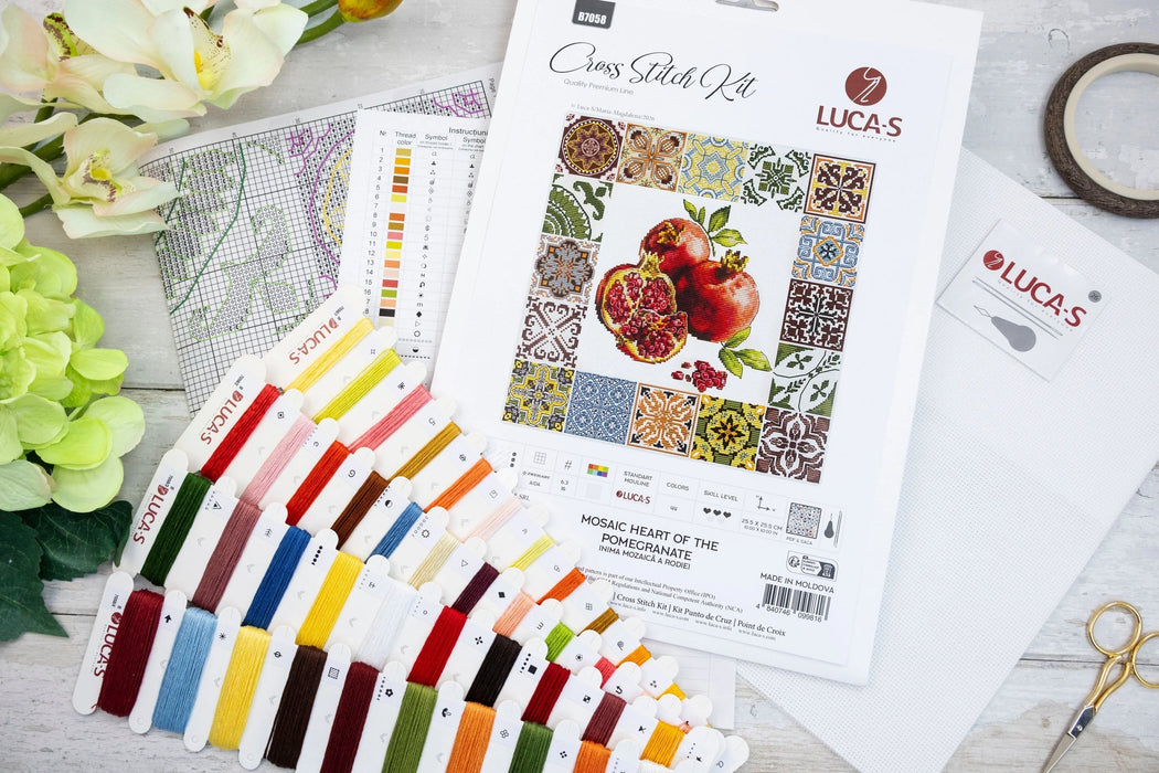 Mosaic Heart of the Pomegranate B7058L Counted Cross-Stitch Kit