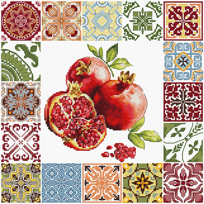 Mosaic Heart of the Pomegranate B7058L Counted Cross-Stitch Kit