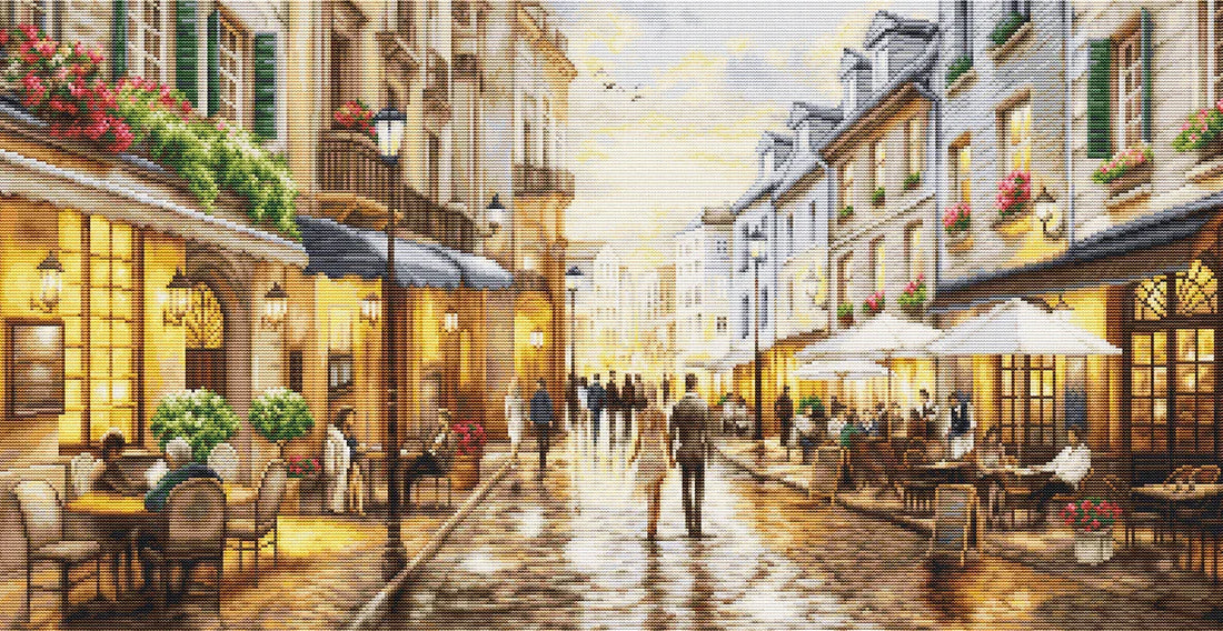 Night Time Cafe B729L Counted Cross-Stitch Kit