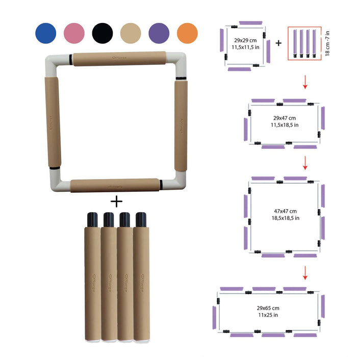 Nurge Embroidery Snap Frame 270-2 Orange