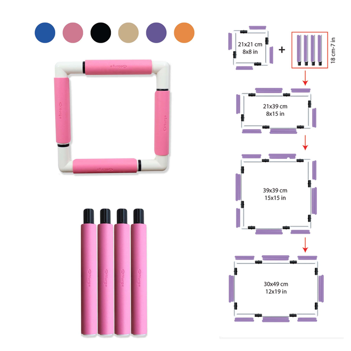 Nurge Embroidery Snap Frame 270-1 Pink