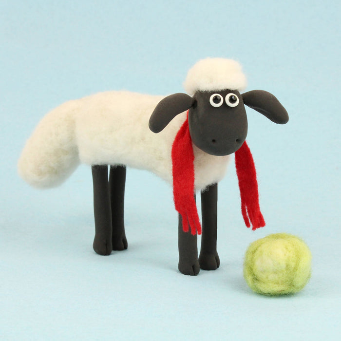 Felting Kit - Aardman Shaun the Sheep - on four legs Needle Felt Kit